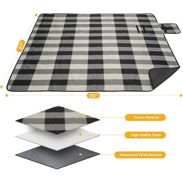 Набір для пікніка на 4 особи: рюкзак, корзина, сумка-холодильник, ковдра, для кемпінгу та парку (колір коричневий)