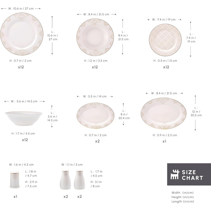 Набір посуду Karaca Siena 56шт на 12 осіб Столовий сервіз нового покоління з кістки Продуманий дизайн Міцна морозильна камера Безпечна Легко миється Круглий дизайн
