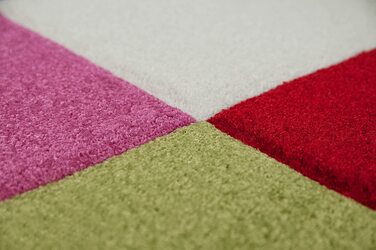 Дитячий килимок Ігровий килимок Килим для дитячої кімнати в клітинку бірюзовий помаранчевий білий червоний рожевий розмір 120x170 см (200 x 290 см)