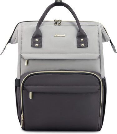 LOVEVOOK Рюкзак для жінок великий, шкільний рюкзак вологостійкий з відділенням для ноутбука, сумка для роботи, рюкзак для подорожей, ручна поклажа для літака, для університету, подорожей, бізнесу, світло-сірий