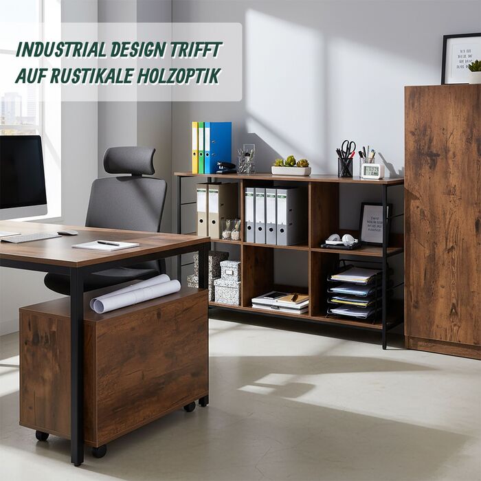 Індустріальна полиця Relaxdays з 6 секціями