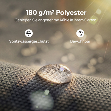 Замінний дах для перголи, сонцезахисний тент для навісу тераси, замінна тканина даху для павільйону 3 x 3 м (298x293 см), темно-сірий