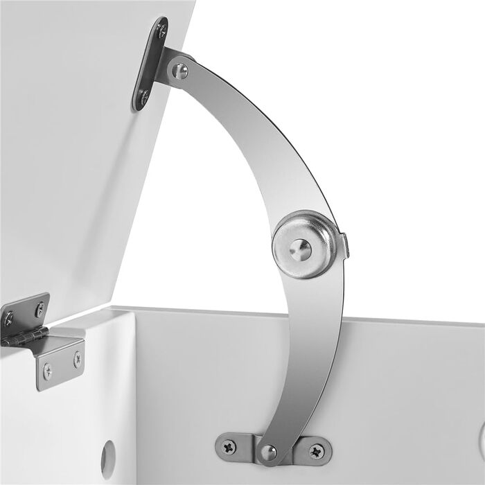 Кошик для білизни Yaheetech з кришкою, 96L, дерев'яний, білий, 39.5x39.5x61 см