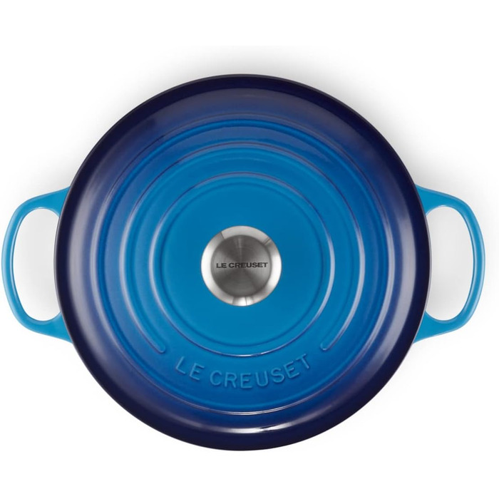 Каструля чавунна Le Creuset Signature, 4,2 л, 26 см, Лазурна, для всіх типів плит включаючи індукційну