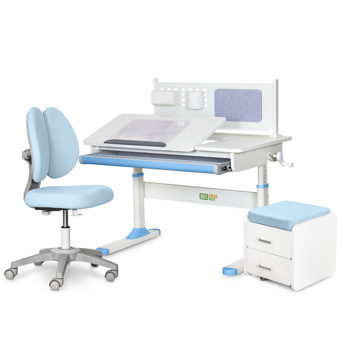 Комплект (L) ErgoKids TH-325 Grey (парта + крісло + тумба) (арт. TH-325 + Y-412 Lite + BD C3 _GREY)