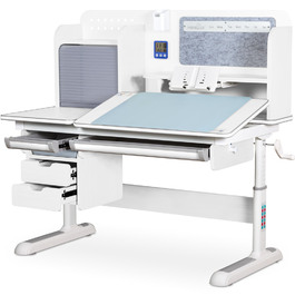 Дитячий стіл Mealux Winnipeg Multicolor Plus WG Grey (арт. BD-630 WG з тумбою)