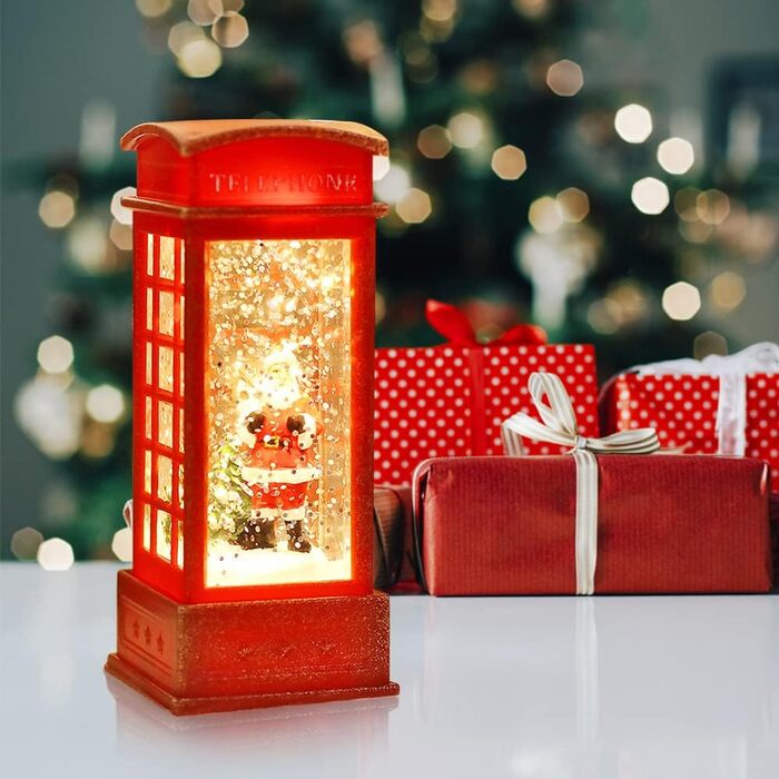 Сніжкові ліхтарики на батарейках з LED-підсвіткою, 2 шт. - прикраси для дому та святкування Різдва