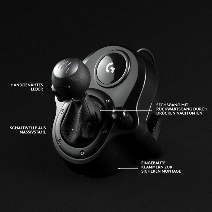 Logitech G923 Racing Wheel – Гоночний руль та педалі з Force Feedback для PS5, PS4, PC, Mac (Чорний)