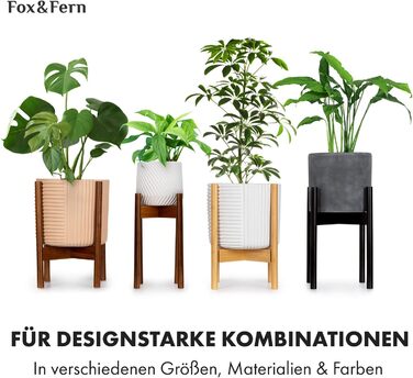 Квітчар Fox & Fern Großer: великий горщик для квітів з полістиролу (30,5 см) з 3D-текстурою та дренажним отвором, для дому та бетону