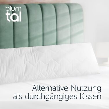 Подушка для сну на боці Blumtal з чохлом 40 x 145 см, сертифікат Oeko-TEX, регульований наповнювач, ортопедична подушка для дорослих