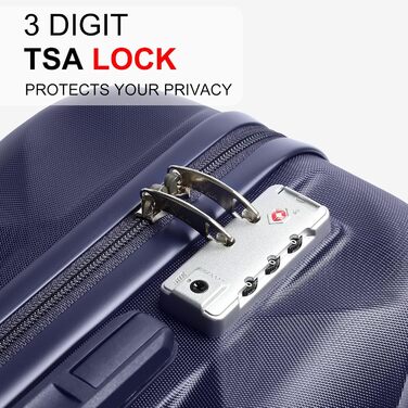 Набір валіз Sea Choice Hardshell 5шт: M, L, XL, + сумка та органайзер, TSA замок, 4 колеса, Рожеве золото (Dunkelblau)