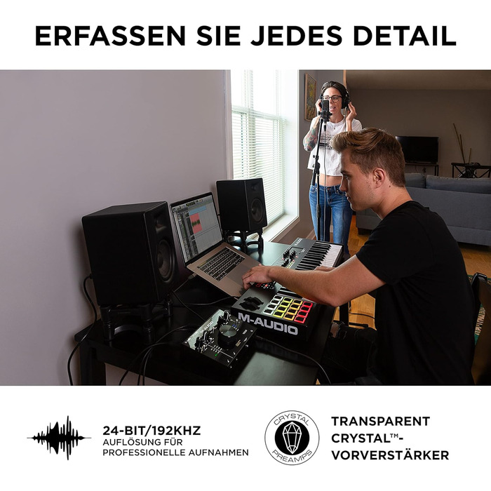 M-Audio Air 192|6: USB аудіоінтерфейс для запису в студійній якості (2 XLR/Line входи + софт)