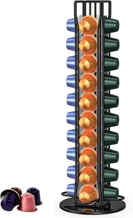 Тримач для капсул кави JIAMOEAT для Nespresso - органайзер на 40 капсул, чорний