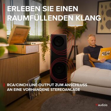 Вініловий програвач Fremont Retro з Bluetooth, вбудованими динаміками, підставкою, для платівок 7, 10, 12 дюймів, дерев'яний корпус, коричневий