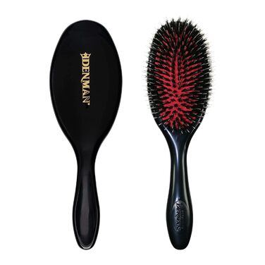 Щітка Denman Cushion Brush - розплутування та блиск, додає блиск, розгладжує кучері - чорна ()