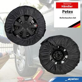 Набір сумок для рейок PETEX Premium чорного кольору, різні розміри (L, XXL)