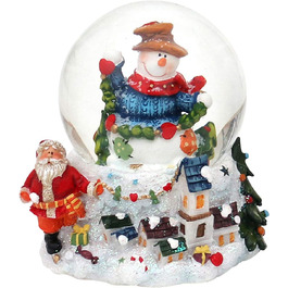 Деко-герой 24 Снігова куля, розміри В / Ш / куля приблизно 8,5 x 6,5 см / 6,5 см. 501227-синій (сніговик з гірляндою)