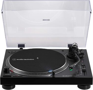 Програвач вінілу Audio-Technica LP120XUSB чорний, з Bluetooth, USB, аналоговий, прямий привід, комплект із вугільною щіткою