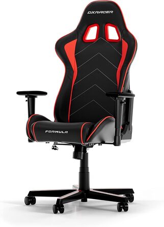 Ігрове крісло DXRacer FORMULA L, шкіра ПВХ, чорний/червоний