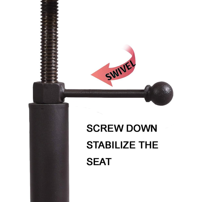 Стілець-табурет Topower Industrie Retro Vintage з дерева, стилі фермерський, регульована висота, чорний