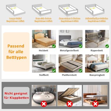 Бортики для ліжка дитячі 3 шт. (2x200 см + 1x180 см) складні, захист від випадання, малюнок 'Джунглі', для малюків та дітей