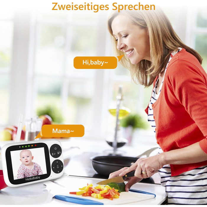 Радіоняня HelloBaby з камерою та екраном 3.2