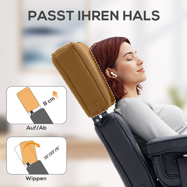 Регульоване крісло для відпочинку з відкидною підніжкою, обтягнуте штучною шкірою, з регульованою підголівником, металевим каркасом, чорного кольору.