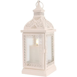 Підвісний свічковий ліхтар TRICKS з металевим кільцем висотою 33 см, Марокканський тримач для чайних свічок, скляний похоронний ліхтар, Вінтажний віконний декор для