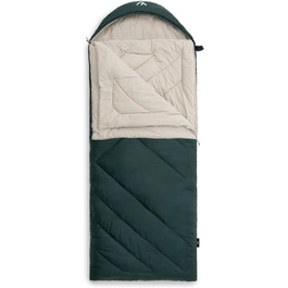 Спальний мішок qeedo Fellow Blanket Бавовна для дорослих (220 x 90 см), Спальний мішок з наметом на даху, Двоспальний мішок (модульне використання) Темно-зелений