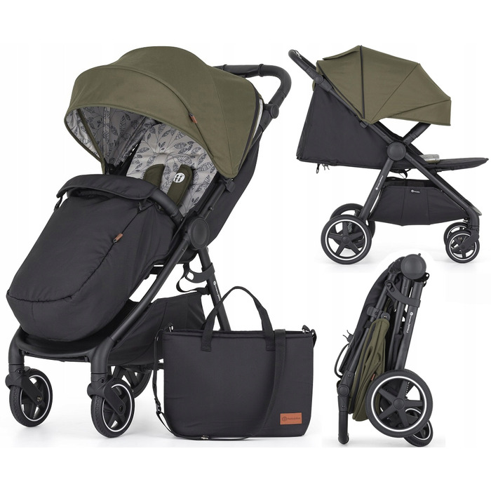 Дитячий прогулянковий візок Petite&Mars Royal 3 BLACK Mature Olive