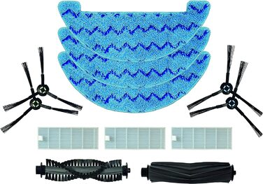 Оригінальний комплект аксесуарів для роботів-пилососів, запчастини, в тому числі. Дрібнодисперсні фільтри, бічні щітки, серветки і основна щітка (комплект A9s), 9sPro & A10 501839