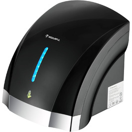 Автоматичний сушар для рук з інфрачервоним сенсором, настінний, 2000W, тихий (40 db), ABS-покриття (чорний)