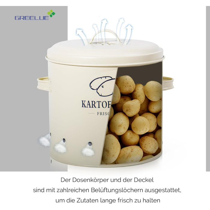 Набір контейнерів для зберігання картоплі, цибулі та часнику (3 шт.), зберігає овочі свіжими