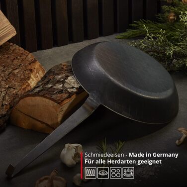 Преміум сервірувальна сковорода 28 см Ø Зроблено в Німеччині Професійна кована сковорода