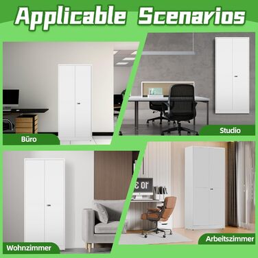 Металевий шафа-сейф для документів з полицями, 90x80x40 см, білий