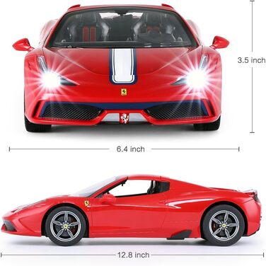 Радіокерований автомобіль Rastar Ferrari 458 Special A, червоний кабріолет 1:14 з автоматичним відкриттям/закриттям
