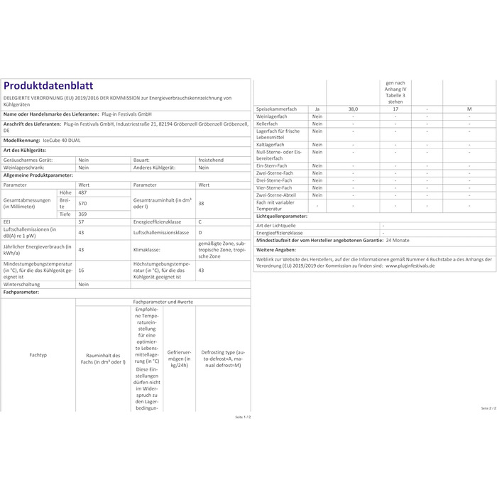 Електричний автомобільний та кемпінговий холодильник DUAL Ice Cube 38л з компресором, двокамерний, -20°C, з керуванням через додаток