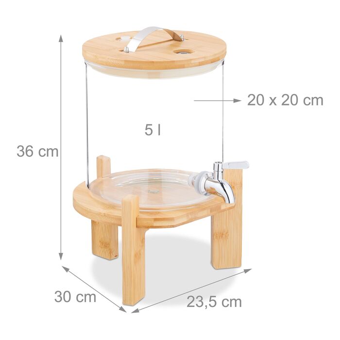 Дозатор для напоїв Relaxdays для холодних та гарячих напоїв