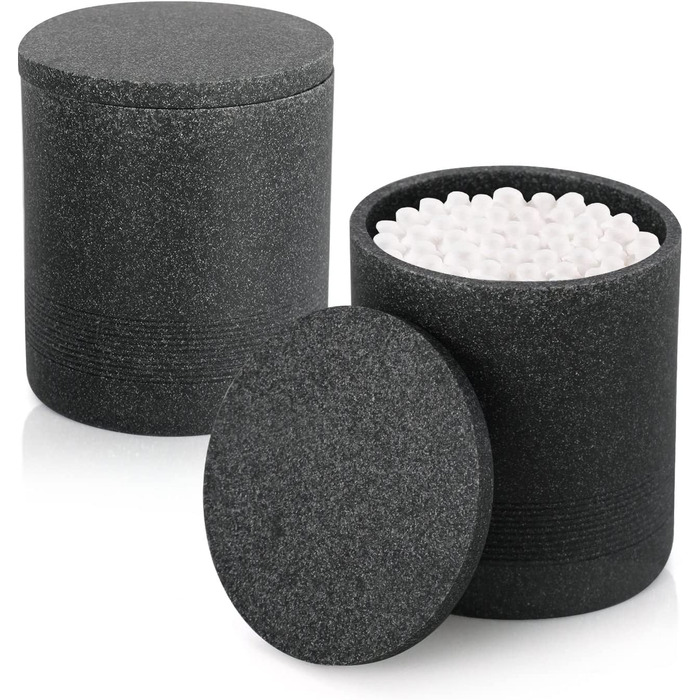 Сірий набір аксесуарів для ванної ZCCZ, 6 предметів: органайзер, тримач для зубних щіток, дозатор для рідкого мила, підставка, 2 контейнери для ватних паличок, сучасний дизайн