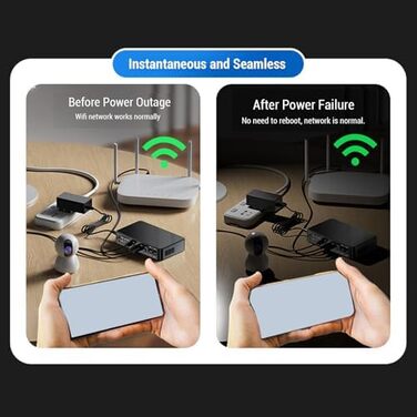 DC UPS 6 портів з Li-іон акумулятором 18000mAh для роутера та офісу. Підтримка 5V, 9V, 12V, 15V, 24V, USB Type-C, POE