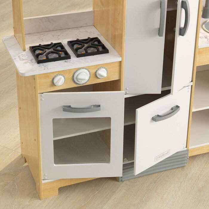Дерев'яна дитяча кухня KidKraft Modern Day з аксесуарами, іграшкова кухня для дітей від 3 років, 53423