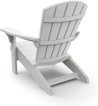 Пластикове крісло Keter Allibert Troy Adirondack, антрацит, для саду, тераси та балкона, 93x81x96.5 см, стійке до погодних умов