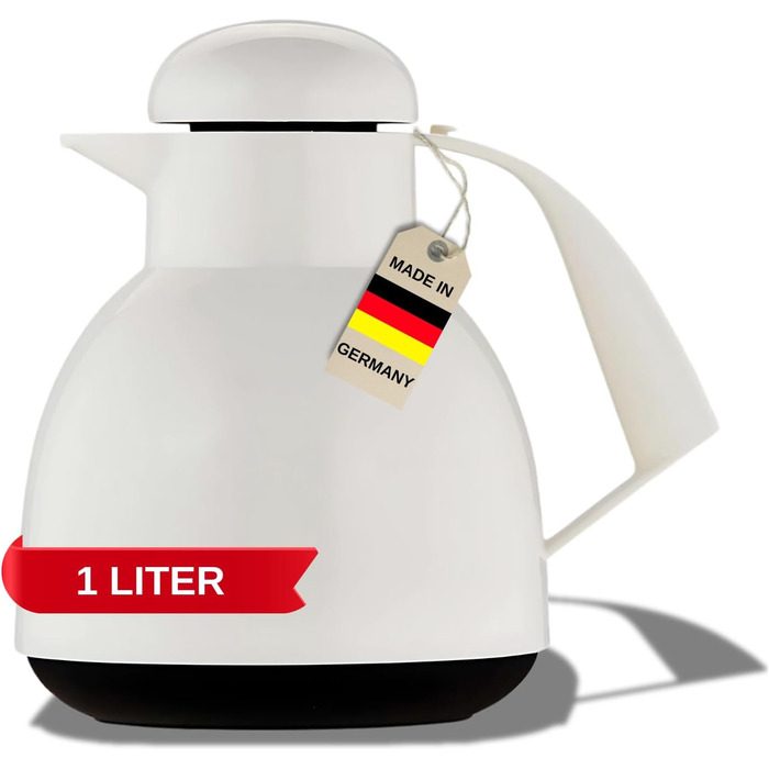 Термос Helios Day з нержавіючої сталі, 1.0 л, білий