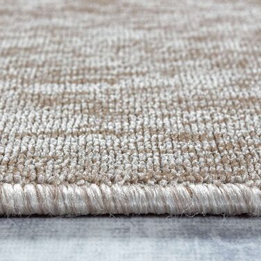 Килим з коротким ворсом Плоский тканий килим з петлями, легкий у догляді для вітальні, спальні та дитячої, світло-сірий (бежевий, 080x150 см)