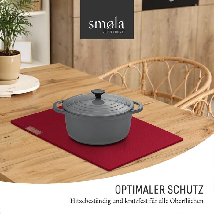 Набір з 12 елементів Smøla: преміум фетровий набір на стіл з підставками I Темно-сірий, миється I Декор для столу, літо