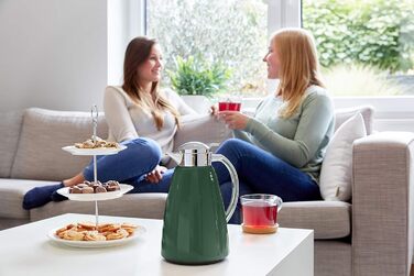 Термос Emsa Campo 1л з нержавіючої сталі, Quick Tip, 12 год тепла, 24 год холоду, темно-зелений