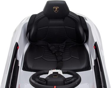 Дитячий електромобіль FINOOS Lamborghini Urus з оригінальною ліцензією, 12V акумулятор, вертикальні двері, 2 мотори, радіоуправління, чорний, для дітей 1-4 років