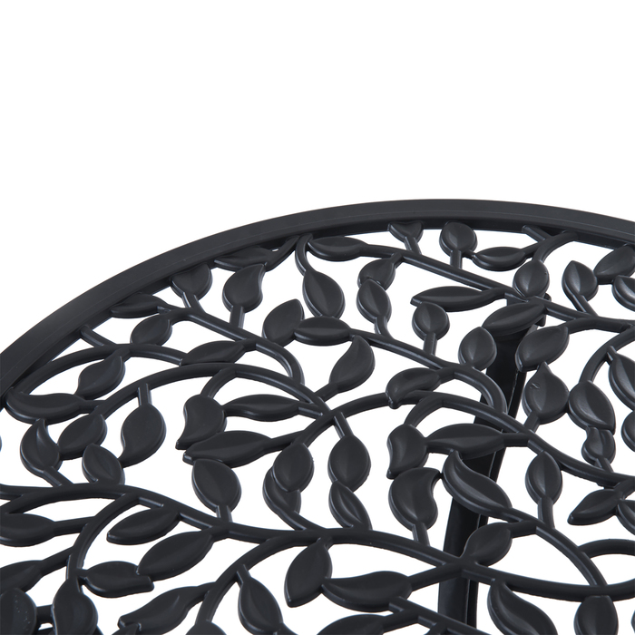 Набір для балкону на 2 особи: обідній столик та 2 стільці (чорний)