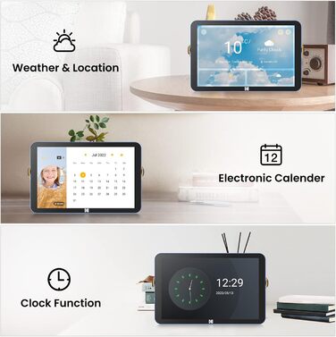 Цифровий фотоальбом Kodak 10 дюймів з акумулятором, Wi-Fi, 16 GB, IPS HD сенсорний екран, Bluetooth, для дому та офісу (Blue, 10 дюймів)