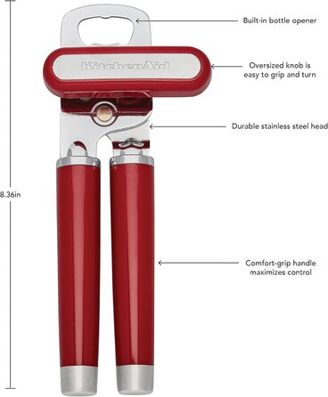 KitchenAid Gourmet Dosenöffнер: багатофункціональний, матове червоне покриття